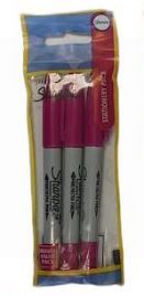 Sharpie Ultra Fine Permanent Marker - Stationery Set - Twin Tip - Berry - Pack of 3