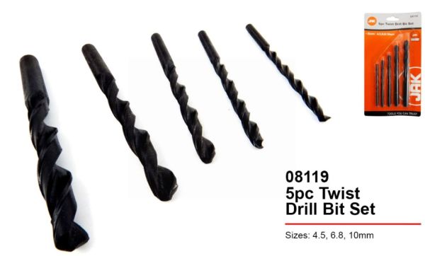 Twist Drill Bit Set - 5 Piece