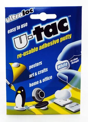 Ultraloc U-Tac Re-Usable Adhesive Putty - White - 50 Grams