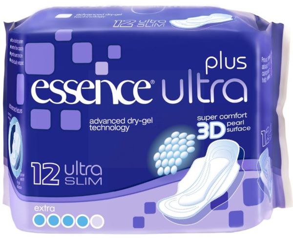 Essence Ultra Plus 3D Sanitary Pads/Towels - Pack Of 12 - 0% VAT