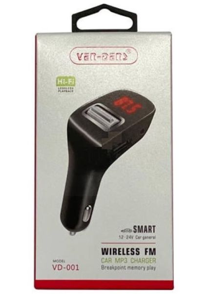 Ven-Dens Hi-Fi Lossless Playback Smart Wireless FM Car MP3 Charger