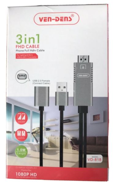 Ven-Dens 3-in-1 FHD Cable - 1m