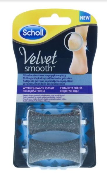 Scholl Velvet Smooth Extra Coarse Roller Heads Refill with Diamond Crystals - Pack of 2