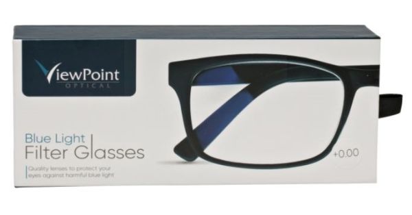 View Point Optical Blue Light Filter Glasses +0.00 - Strength PD 62MM