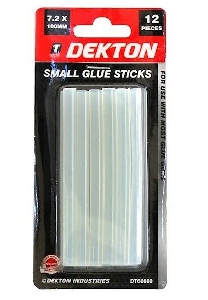Dekton Small Glue Sticks - 7.2mm x 100mm - Pack of 12