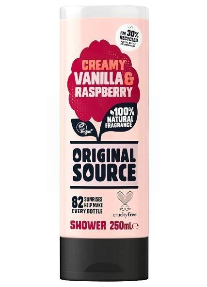 Original Source Shower Gel - Creamy Vanilla & Raspberry - 250ml 