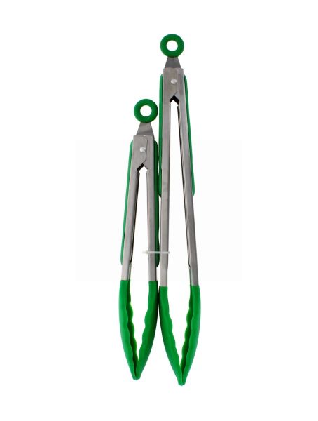 GREEN SILICON TONG PACK OF 2