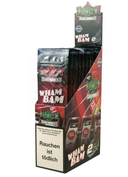 Juicy Double Blunt Wraps - Wham Bam - Pack Of 50 (25 X 2)