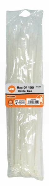 Natural Cable Ties - White - 200mm x 3mm - Pack of 100 