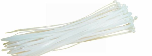 Natural Cable Ties - White - 300mm x 4.2mm - Pack of 50