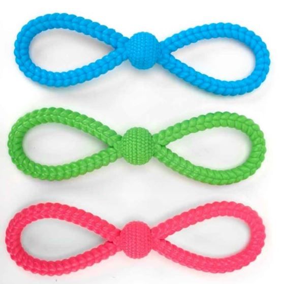 Pet Touch - Doggy Play Toy Figure 8 - Colours Vary