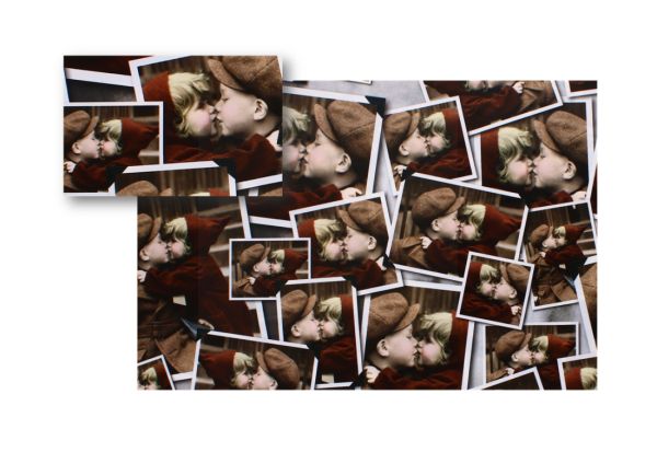 GIFT WRAP PAPER ADORABLE 2 BABIES PICTURES PRINT 