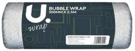 U Wrap Bubble Wrap - 30 cm x 2.5 meter
