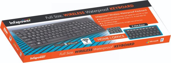 Infapower Wireless Waterproof Multimedia Keyboard