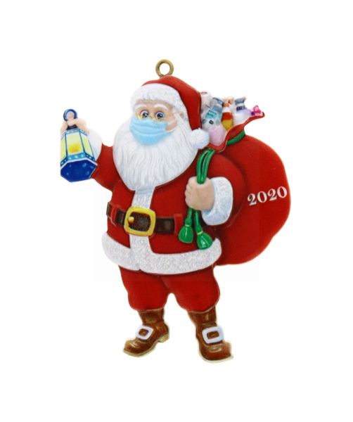 CHRISTMAS TREE DECORATION SANTA WITH GIFT BAG 2020