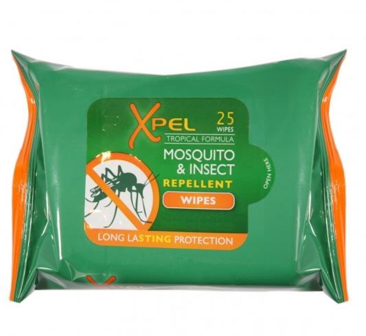 Xpel Tropical Formula Mosquito And Insect Repellent Wipes - Pack Of 25