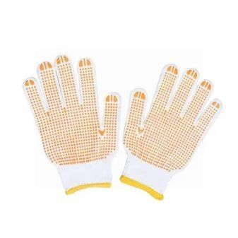 Easi Safe Work Wear PVC Polka Dot General Purpose Work Gloves - Yellow - Small 