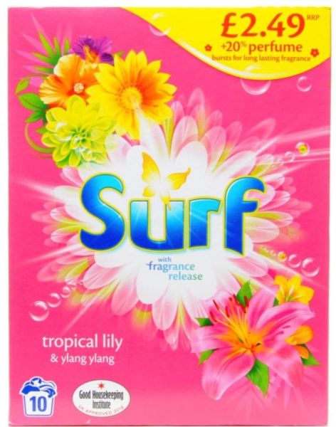 Surf Tropical Lily & Ylang Ylang Biological Washing Powder with Fragrance Release - 650g - Price Marked £2.49