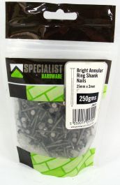 Bright Annular Ring Shank Nails 20x2.00mm 500g | Totem Timber