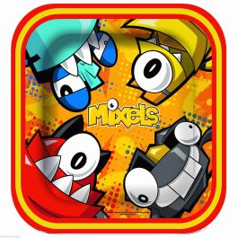 MIXELS 8 PC SQUARE PAPER PLATES