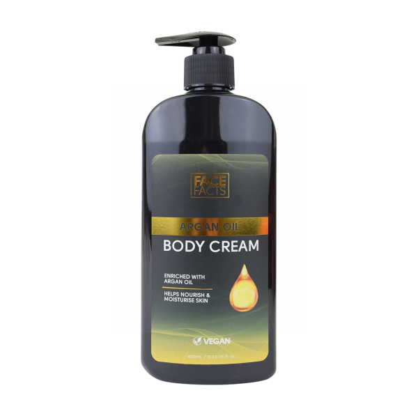 Wholesale Face Facts Argan Oil Body Cream 400ml UK Pound Shop