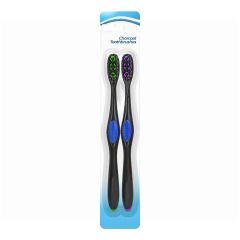 CHARCOAL TOOTHBRUSH - BLACK - PACK OF 2