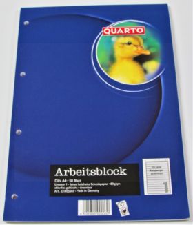 A4 QUARTO WORK BOOK 50 SHEET