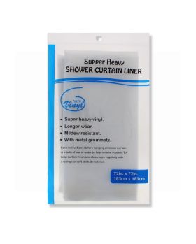 HEAVY 183CM SHOWER CURTAIN LINER- CLEAR MATT