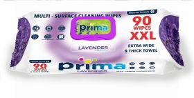 Prima Multi Surface Cleaning Wipes - Lavender Fragrance - XXL - Pack of 90