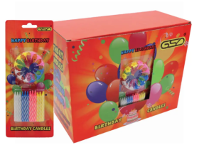 RAINBOW THEMED MULTICOLOURED BIRTHDAY CANDLES 13PCS