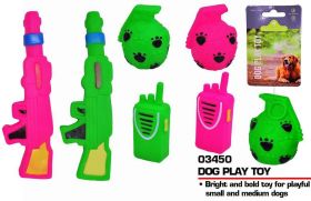 Pets That Play Squeaky Dog Play Toy - For Small / Medium Dogs - Assorted Shapes & Colours