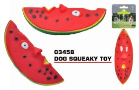 Pets That Play Dog Squeaky Play Toy for Small/Medium Dogs - Watermelon Face - 15cm x 6cm