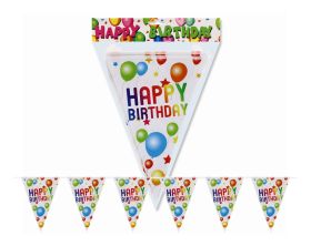 HAPPY B-DAY STAR & BALLOON PRINT BIRTHDAY BANNER