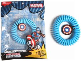MARVEL INSECT REPELLETN BAND - BLUE - CAPTAIN AMERICA 