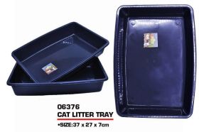 Pets That Play Cat Litter Tray - 37 x 27 x 7cm - Black