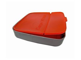 LARGE PILL  BOX - RED & GREY