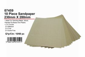 JAK Assorted Sand Paper - 23 x 28cm - Pack of 10