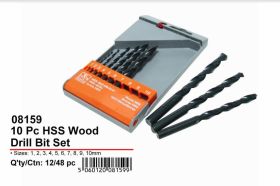 JAK HSS Wood Drill Bit Set - Pack of 10
