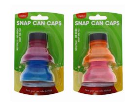2PC SNAP CAN CAPS - ASSORTED COLOURS
