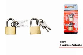 JAK Brass Padlock Set - Pack of 2 