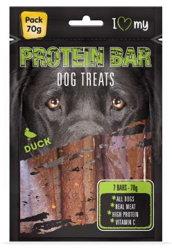 I Love My Pet - Duck Protein Bar Dog Treats - 70G - Pack of 7
