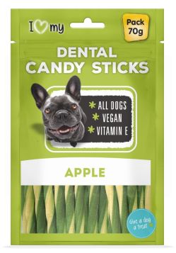I Love My Pet - Apple Dental Candy Sticks - 70G - Exp: 03/26