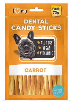 I Love My Pet - Carrot Dental Candy Sticks - 70G - Exp: 03/26