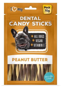 I Love My Pet - Peanut Butter Dental Candy Sticks - 70G