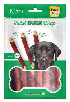 I Love My Pet - Twist Duck Wrap - 70G