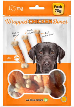 I Love My Pet - Wrapped Chicken Bones - 70G