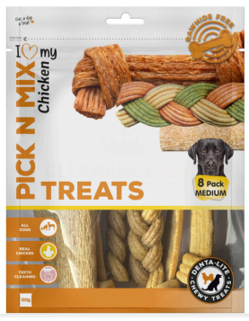 I Love My Pet - Pick N Mix Chicken Treats - Medium - 120G - Pack of 8 - Exp: 06/26