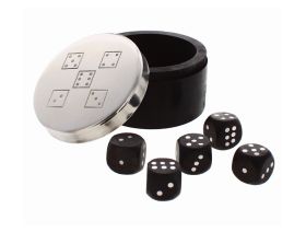 ROUND DICE BOX WIITH 5 DICE