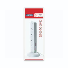Status Surge Protected Tower Extension - 10 Way - 2m - White