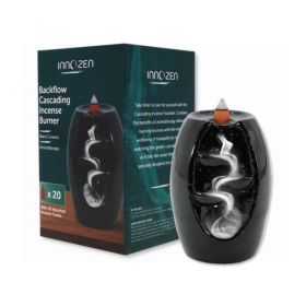 Innozen Black Ceramic Backflow Cascading Incense Burner